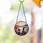 Personalisierte Hund Silhouette Glasmalerei Suncatcher Ornament Home Decor Hund Verlust Memorial Geschenk für Hundeliebhaber