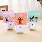 Personalized Cute Paw 1-3 3D Cartoon Dogs Name LED Plug in Night Light with Light Sensor Room Decor Birthday Gift for Dog Dad Dog Mom Pet Lovers