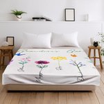 Manta polar personalizada con flores de acuarela para la familia Día de Navidad Regalo del Día de la Madre para la madre Abuela