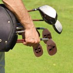 Henkilökohtainen Monogram PU Nahka Golf Club Head Cover koukku ja silmukka Golf Työkalut Syntymäpäivä Vuosipäivä Eläkkeelle siirtyminen lahja Golf Playerille