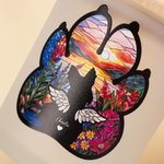 Henkilökohtainen koiran siluetti LED-kynttilävalaisin Jar, jossa on nimi ja puinen kansi Home Decor Koiran menetys muistolahja koiran ystävälle