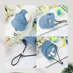 Casquette de Baseball pour Chien Personnalisée avec Nom Brodé Chapeau avec Trous d'Oreilles Cadeau pour Amoureux des Animaux de Compagnie