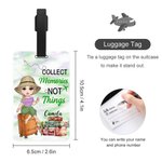 Personalized Summer Vacation Cartoon Luggage Tag with Name Travel Essentials Birthday Gift for Women Travel Lovers