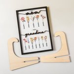 Personalizzato Prima Mamma Ora Nonna Nascita Fiore Giardino Legno Targa Cornice Segno con il nome del bambino Festa della Mamma Natale Casa Decor Regalo per la nonna Mamma