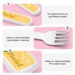 Gepersonaliseerd Schattig Dier Veilig Roestvrij Staal Kindervork Lepel Mes 3 Stuks Bestek Set met Naam en Etui Verjaardagscadeau voor Kinderen