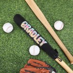 Personalized Ice Cream Drip Doodle Text Baseball Bat Cover with Hook and Loop Sports Essential Game Day Birthday Gift for Baseball Players