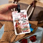 Personalized Summer Vacation Cartoon Luggage Tag with Name Travel Essentials Birthday Gift for Women Travel Lovers