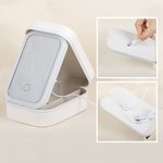 Personlig Ballerina Girl PU läder smyckeskrin med LED trefärgad justerbar sminkspegel Jubileum födelsedagspresent för balettälskare dansare