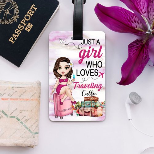 Etichette Per Bagagli Con Fiocco Rosa – Preppy, Western, Coquette – Set Da 2 Per Valigia, Zaino, Viaggio – Ragazze