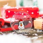 Personalisierte Weihnachten Hut Geist Freunde Acryl hängenden Ornament mit Namen Baumschmuck lustige Weihnachtsgeschenk für Familie Freunde