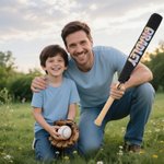 Personalized Ice Cream Drip Doodle Text Baseball Bat Cover with Hook and Loop Sports Essential Game Day Birthday Gift for Baseball Players