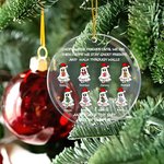 Personalisierte Weihnachten Hut Geist Freunde Acryl hängenden Ornament mit Namen Baumschmuck lustige Weihnachtsgeschenk für Familie Freunde
