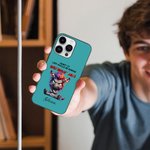 Personalisierte Cartoon Löwe Fuchs Grumpy Tiere Multicolor TPU Telefon Fall für iPhone mit Namen lustig Urlaub Geburtstag Geschenk für Familie Freunde