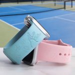 Personalized Tennis Silicone Multicolour Watch Band for Apple with Engraved Name Birthday Thanksgiving Gift for Tennis Lovers Teammate Coach