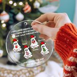 Personalisierte Weihnachten Hut Geist Freunde Acryl hängenden Ornament mit Namen Baumschmuck lustige Weihnachtsgeschenk für Familie Freunde