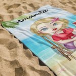 Personalizzato Girl on the Beach Asciugatura rapida ad alto assorbimento Asciugamano da spiaggia Compleanno Regalo di amicizia per amici Besties