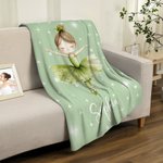 Henkilökohtainen Cartoon Ballerina Girl Stars Soft Throw Blanket nimi Home Decor Dance Team syntymäpäivälahja baletin ystäville