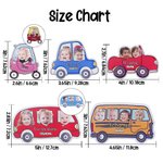 Personalized 1-4 Kids Face Photo Car Fridge Magnet Car Hanging Ornament with Text and Title Funny Home Decor Birthday Gift for Family Friends
