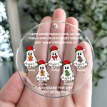 Personalisierte Weihnachten Hut Geist Freunde Acryl hängenden Ornament mit Namen Baumschmuck lustige Weihnachtsgeschenk für Familie Freunde