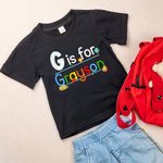 Personalisierte niedlichen Bleistift Apfel Notebook Design anfängliche Kind T-shirt Sweatshirt mit Namen zurück zu Schule Geburtstag Geschenk für Jungen Mädchen