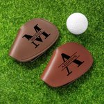 Henkilökohtainen Monogram PU Nahka Golf Club Head Cover koukku ja silmukka Golf Työkalut Syntymäpäivä Vuosipäivä Eläkkeelle siirtyminen lahja Golf Playerille