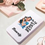 Set de Brochas de Maquillaje Personalizadas de Dibujos Animados Retro para Niña con Nombre y Espejo LED Esenciales de Viaje Regalo de Cumpleaños para Ella