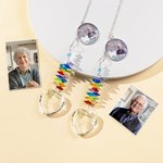 Personalised Love Crystal Photo Memorial Suncatcher Window Hanging Decor Anniversary Gift for Loss of Loved One
