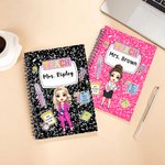 Personalized Best Teacher Ever Cartoon Character Teacher A5 Notebook with Name Teacher's Day Appreciation Gift for Teacher