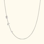 Gepersonaliseerde zilveren sierlijke zijwaartse minimalistische ketting met initiaal naam verjaardagscadeau voor vrouwen vriendin vrouw moeder familie