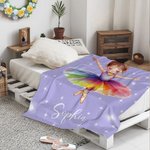 Henkilökohtainen Cartoon Ballerina Girl Stars Soft Throw Blanket nimi Home Decor Dance Team syntymäpäivälahja baletin ystäville