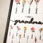 Personalizzato Prima Mamma Ora Nonna Nascita Fiore Giardino Legno Targa Cornice Segno con il nome del bambino Festa della Mamma Natale Casa Decor Regalo per la nonna Mamma