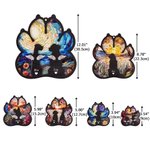 Personalized Dog Silhouette Paw Shape Window Hanging Suncatcher Christmas Ornament with Names Sympathy Memorial Remembrance Gift for Dog Lovers