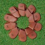 Henkilökohtainen Monogram PU Nahka Golf Club Head Cover koukku ja silmukka Golf Työkalut Syntymäpäivä Vuosipäivä Eläkkeelle siirtyminen lahja Golf Playerille