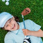 Henkilökohtainen Monogram PU Nahka Golf Club Head Cover koukku ja silmukka Golf Työkalut Syntymäpäivä Vuosipäivä Eläkkeelle siirtyminen lahja Golf Playerille