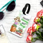 Personalized Summer Vacation Cartoon Luggage Tag with Name Travel Essentials Birthday Gift for Women Travel Lovers