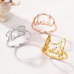 Gepersonaliseerde Hondenras Oren Ring met Gegraveerde Naam Sieraden Gift voor Dog Mom Pet Lover