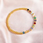 Personalizada 1-12 Familia Birthstones Elastic Beaded Pulsera Cumpleaños Día de la Madre Regalo para Mujer Mamá