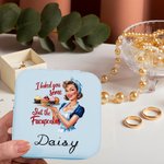 Personalized Retro Fashion Girl PU Leather Jewelry Box with Name Travel Essentials Birthday Anniversary Gift for Women