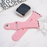 Personalised Basketball Element Silicone Watch Band for Apple with Engraved Name Birthday Game Day Gift for Basketball Lover