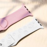 Personalised Basketball Element Silicone Watch Band for Apple with Engraved Name Birthday Game Day Gift for Basketball Lover