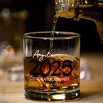 Personalised Class of 2025 Graduates Graduation Cap 10 oz Old Fashioned Whiskey Glass with Name Text and Year Graduation Gift for Graduates