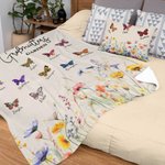 Personalisierte Großmutters Garten Weiche Decke mit Geburtsblumen Schmetterling 1-10 Namen Muttertag Geburtstag Geschenk für Mama Oma