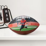 Personalized Photo PU Leather Football with Name and Number Competition Training Memorabilia Birthday Gift for Sports Fan Players