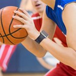 Personalised Basketball Element Silicone Watch Band for Apple with Engraved Name Birthday Game Day Gift for Basketball Lover