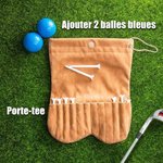 Sac à Balles Golf en Flanelle Personnalisé avec Nom Cadeau de Golf Drôle pour Amateurs de Golf Hommes Père Mari