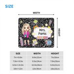 Personalised Cartoon Teacher Character Anti-Slip Mouse Pad with Name Teacher's Day Back to School Appreciation Gift for Teachers Educators