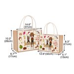 Henkilökohtainen Cowgirl hevonen elementti kestävä juutti Kangaskassi nimi suuri kapasiteetti Travel tarvikkeet syntymäpäivälahja naisille hevonen ystäville