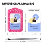 Personalised Cartoon Character Clipart Teach ID Badge Holder with Name and Lanyard Office Back to School Teacher's Day Gift for Educator