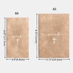 Personalized Line Cross PU Leather Notebook with Name and 200 Pages Recording Accessories Birthday Religious Baptism Gift for Christians