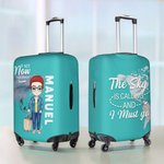 Funda de maleta personalizada 'Solo chica/chico que quiere viajar'  para maletas de 18-32 pulgadas con cremallera regalo para amantes de los viajes 